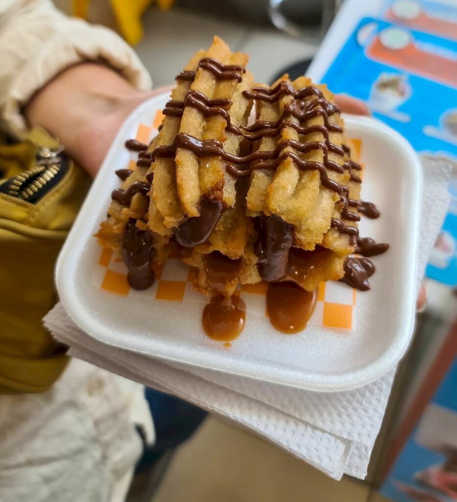 Churros rellenos de chocolate