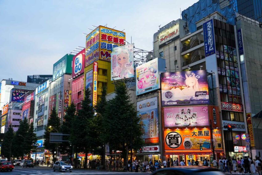 Akihabara wieczorem.