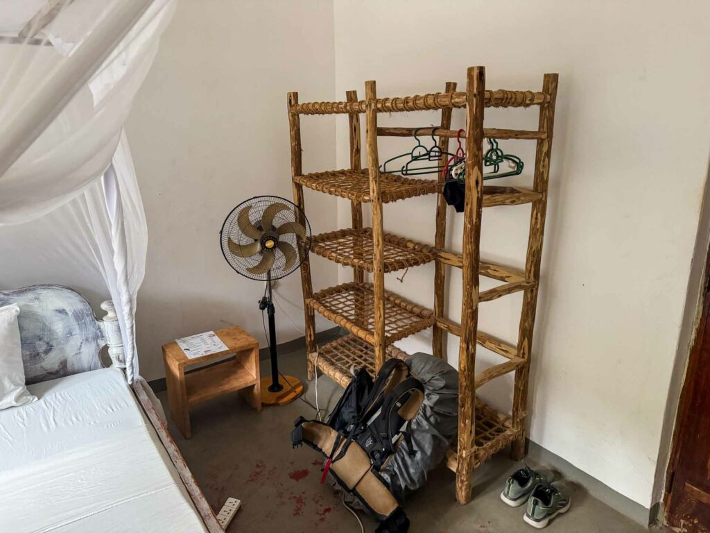 Pokój w hotelu w Paje na Zanzibarze.